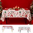 thumbnail image 1 of Bowayaoa Christmas Tablecloth for Dining Table, Waterproof Holiday Decor, Multicolor Cloth Table Cover for Kitchen Party, Festive Buffalo Plaid Table Topper, 1 of 7