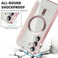 thumbnail image 3 of ELEHOLD Flip Wallet Case for Samsung Galaxy S25 with Transparent Clear Back RFID Card Holders Magnetic Closure Mag Safe Compatible Shockproof Anti-Scratches Case for Samsung Galaxy S25,Pink, 3 of 6