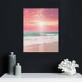 thumbnail image 4 of JEUXUS Room Decor Paintings Summer Theme Pictures 3 Panel Canvas Pink Flamingo Wall Art Modern Surfboard Artwork Home Decor for Living Room Giclee Framed Gallery-16x20in, 4 of 4