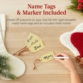 thumbnail image 5 of Best Choice Products 3ft Christmas Stocking Stand, Hanging Holiday Decor Display w/ Name Tags, Chalk Marker - Gold, 5 of 9