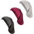 thumbnail image 3 of Gorra con rastas y trenzas HUOGUO, spandex satinado, unisex, paquete de 3, 3 of 3