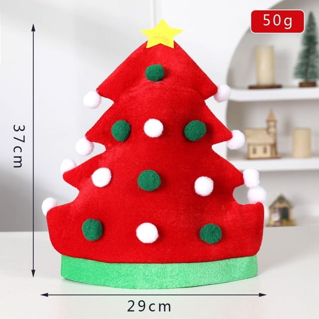 Adornos navideños creativos y divertidos, gorro rojo con pierna de pantalón para niños y adultos, gorro de payaso para fiestas y actividades