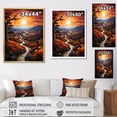 thumbnail image 4 of Designart "Countryside Crimson Sunset horizon I" Landscape & Nature Floater Framed Wall Decor, 4 of 7