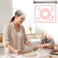 thumbnail image 1 of Adjustable Rolling Pin Set With Thickness Rings Cookie Cutters Dough Scraper Grade Stainless Precise Dough Roller Handle Design For Baking Fondant Pizza Pie Pasta Cookies, 1 of 9