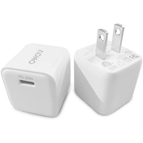 20W USB-C PD Cube Power Wall Charger (ETL Listed) Adapter iPhone iPad Samsung