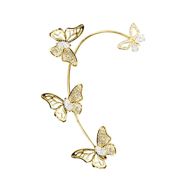 Pendientes para Niñas Regalos Brazalete para Amiga Sin Clip Circón Hermana Oreja Clips Pendientes Piercing para Mujeres Pendientes Ear Cuff