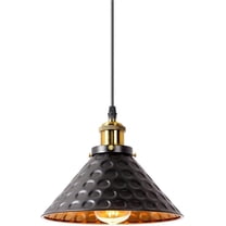 Seacoi Black Metal Pendant Lamp for Kitchen Island, Retro Industrial Style Pendant Light, Vintage Rustic Pendant Lighting, Farmhouse Pendant Light for Dining Room