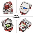 thumbnail image 5 of JIALIOU Mini Backpack Purse for Women Quilted Casual Daypack Small Travel Shoulder Bag, Love Checkered Heart, 5 of 7