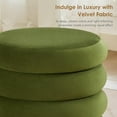 thumbnail image 4 of Flouki 20.1'' Storage Ottoman Round, Velvet Pouf Ottoman Foot Rest with Removable Lid, Modern Green Vanity Stool Seating for Girls Women, Foot Stool for Living Room, 4 of 7