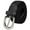 Black, variant on Men Women Canvas Elastic Fabric Woven Stretch Braided Belt - Black Large