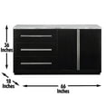 thumbnail image 2 of Steve Silver Camila Indoor Modern 66" Width Sideboard with Gray Genuine Marble Top, Ebony, 2 of 5
