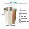 thumbnail image 2 of 5 Pieces Stainless Steel Drinking Cup, Stackable, Brushed Metal Drinking Glasses, Chilling Beer Glasses, for Travel, Camping - 260ML, 2 of 5
