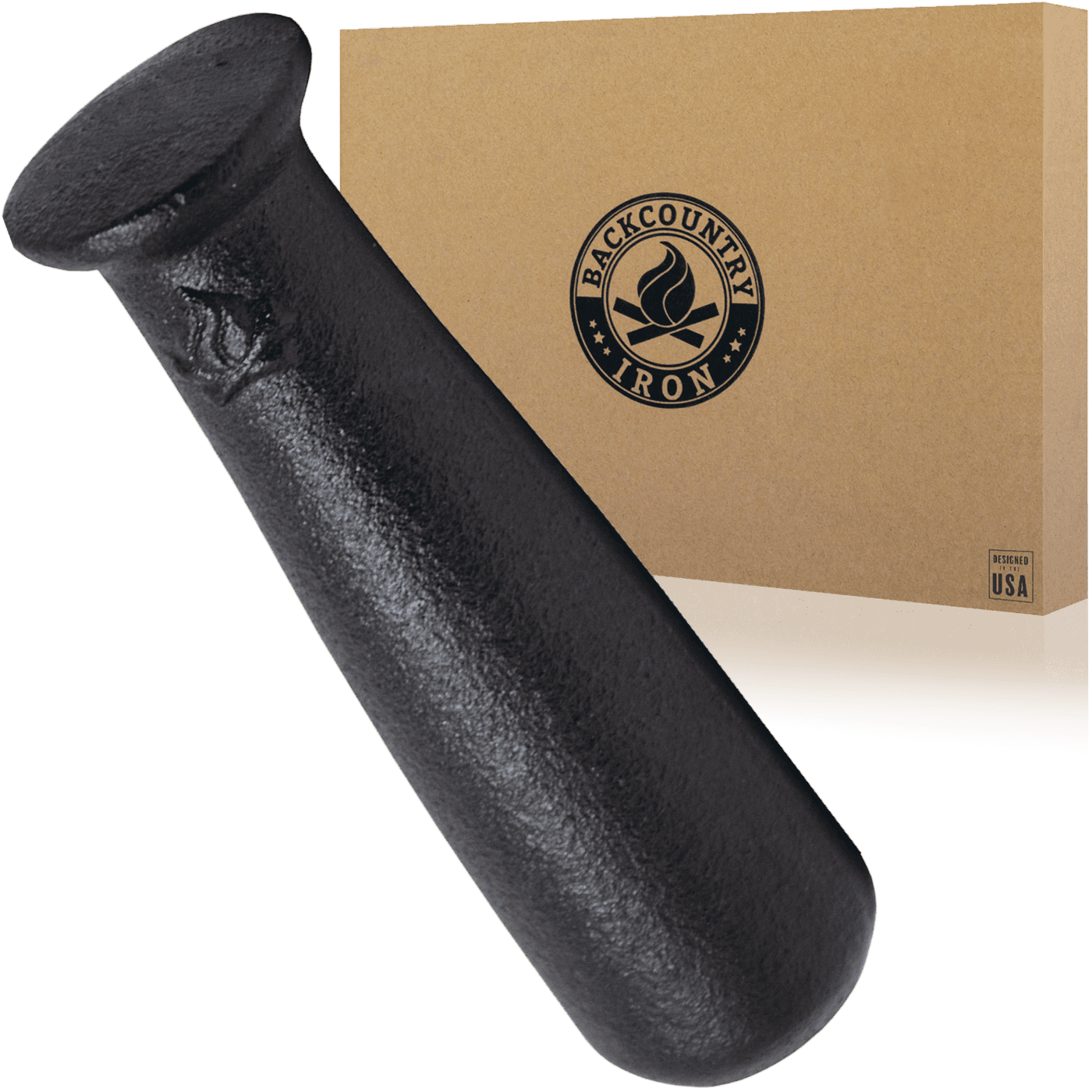 Backcountry Iron 6.25 Inch Heavy Cast Iron Pestle for Grinding and