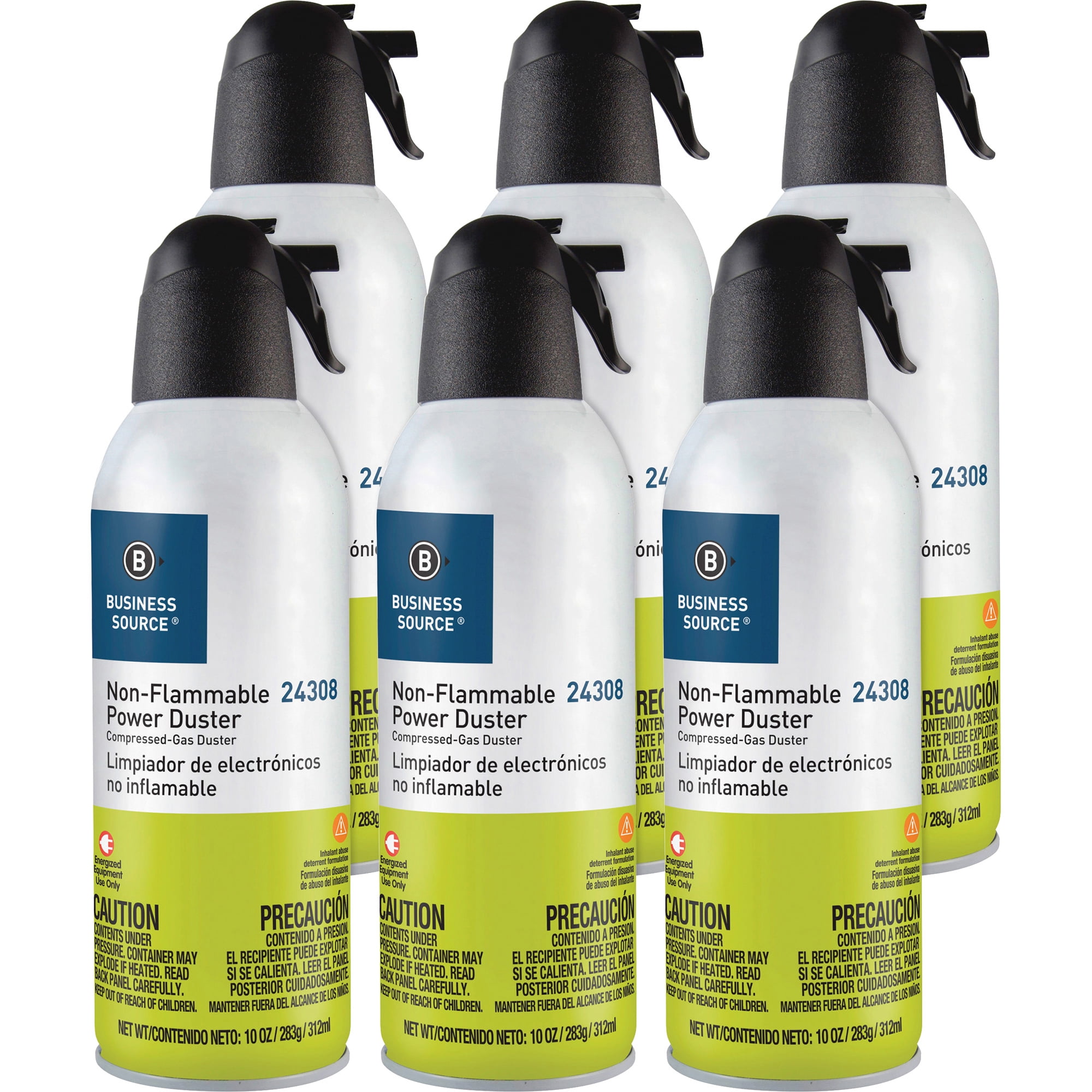 Business Source - Tech Duster - Nonflammable Power Duster - Canned Air - Cleaner for Computer Equipment - 10 oz - Non-Flammable, Ozone-Safe Can - 8.7" x 5.5" x 8" - Multi