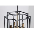 thumbnail image 3 of Magic Home Industrial Traditional Vantage 8 - Light 4 - Light Lantern Rectangle 2-Tier Chandelier Ceiling Mount E12 Adjustable Hanging Height Black, 3 of 11