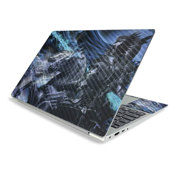 MightySkins Carbon Fiber Skin for Lenovo IdeaPad S340 15" (2019) - Storm King | Protective, Durable Textured Carbon Fiber Finish | Easy to Apply, Remove, and Change Styles | Made in The USA
