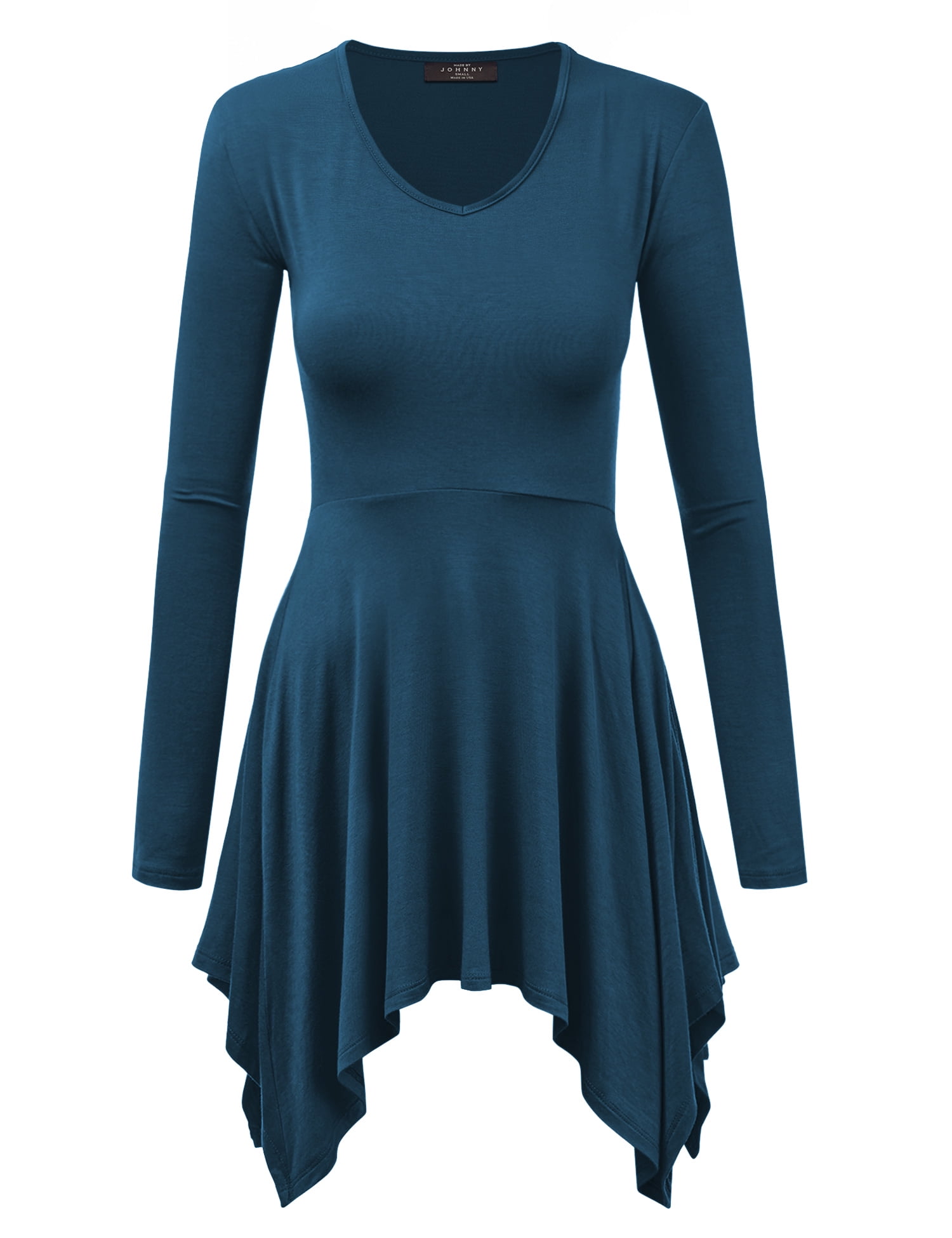 Teal/ Peach striped long sleeve button tunic