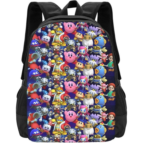 KirBy Backpack Cute Cartoon Kawaii Game Backpack Casual Daypack Travel Backpack Lightweight Laptop Travel Backpack For Adults Work Camping Backpack Set Laptop Backpack,Style-8