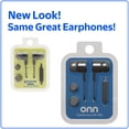 thumbnail image 3 of onn. Earphones with Mic, Black, 3 of 4