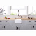 thumbnail image 3 of Gourmetier GKUSA15158 Arcticstone 15-Inch Solid Surface White Stone Apron-Front Single Bowl Farmhouse Bar Prep Sink with Strainer in Matte White, 3 of 10