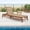 Light Brown + Mocha, variant on Harper & Bright Designs Outdoor Rope Chaise Lounge, Patio Acacia Wood Lounge Chair with Adjustable Backrest, All Weather Pool Chair for Beach Garden, Gray+Light Gray