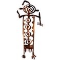 thumbnail image 4 of Southwest Style Petroglyph (Bob) Wall Art in Distressed Copper and Red, 34" Tall, Original Handcrafted Design, 4 of 5
