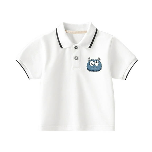 Toddler Boys' Polo Shirts Short Sleeve Boys Brown Button down Shirt School Uniform Shirts Collared Shirts Toddler Size 12-18 Months Boys Clothes