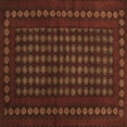 thumbnail image 1 of Ahgly Company Indoor Square Abstract Brown Contemporary Area Rugs, 3' Square, 1 of 4