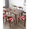 thumbnail image 4 of Chair Seat Covers Red and White Striped Seat Covers for Dining Chairs Modern Geometric Striped Abstract Removable Upholstered Chair Protector Seat Cushion Slipcovers for Kitchen Office Set of 2, 4 of 5
