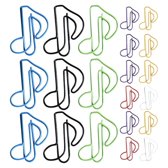 UPGRATOR 50Ud Clips De Papel Metalizados Con De Musical Para Uso Escolar Y Oficina