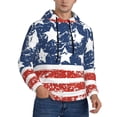 thumbnail image 2 of Naloa USA Colors Stripes1 Men's Casual Hooded Collar Drawstring Hoodies Pullover Sweatshirts Casual Long Sleeve Shirts-4X-Large, 2 of 7