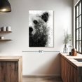 thumbnail image 3 of Elephant Stock Bear At Attention Wall Art - Vertical Canvas Wall Art - Hallway Wall Decor - Animal Canvas - Gray And Black Decor By Brandon Wong - 26" x 39", 3 of 8
