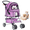 Pink, variant on BORGEBY 4-Wheel Pet Stroller, Dog Cat Stroller Travel Folding Carrier with Removable Lining and Cup Holder, for Small Medium-Sized Dogs & Cats(Pink)