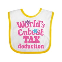 Inktastic Tax Deduction Worlds Cutest Girls Girls Baby Bib