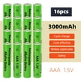 thumbnail image 6 of DFITO 1.5V Alkaline AAA Rechargeable Battery Cell,16PCS, 6 of 7