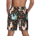 thumbnail image 2 of Rocae Rabbit Is Eating Carrots for Men's Swim Trunks Quick Dry With Two Side Pockets and One Lined Patch PocketLarge, 2 of 9