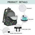 thumbnail image 4 of Mushroom and Rainbow Black Pattern Backpack for School, Cute School Bag with Adjustable Shoulder Straps and Padded Back, 13.4"x11"x4.7", 4 of 5