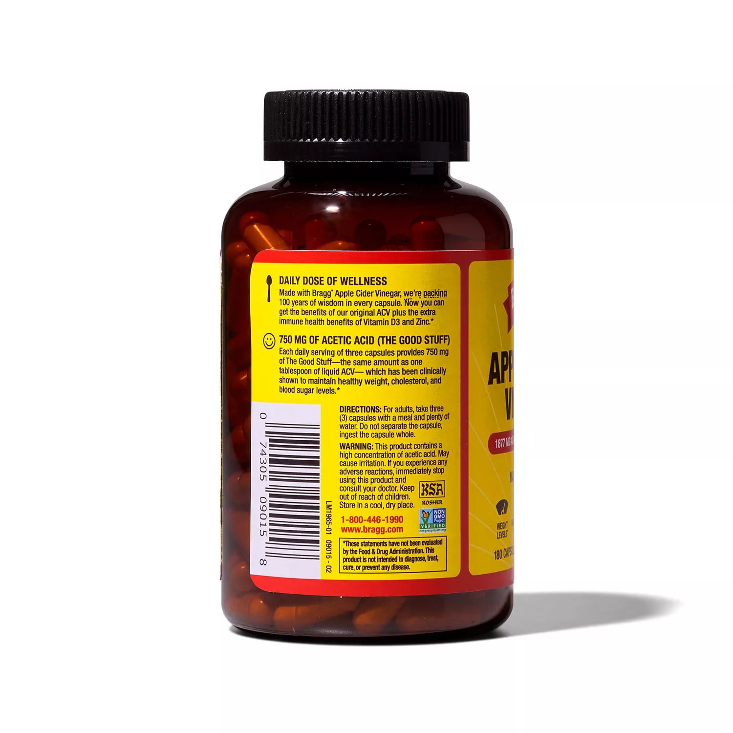 Bragg Apple Cider Vinegar, 180 Capsules