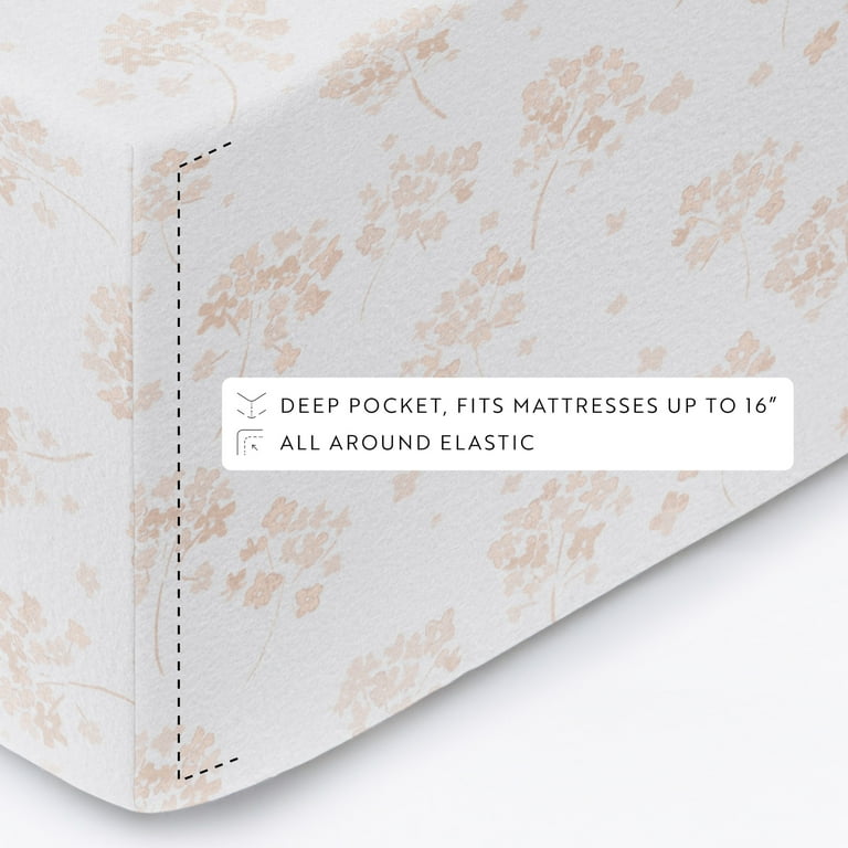 Noble Linens 4-Piece Queen Flannel Sheet Set, Pink Flower photo 4