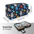 thumbnail image 4 of Goofa Space Dog Printed Toiletry Bag with Handle,Large Capacity Travel Makeup Cosmetic Bag for Women, Carry on Airport Airline Compliant Bag, 4 of 9