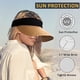 thumbnail image 5 of Sombrero de paja beige con visera para mujer, ala ancha, verano Visera para mujer, gorra con visera anti-UV, sombrero de playa de ala ancha, gorra de protección solar, UPF50+, para ocio al aire libre,, 5 of 5