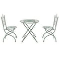 thumbnail image 3 of SAFAVIEH Belen Outdoor Patio 3 Piece Bistro Set, Antique Green, 3 of 9