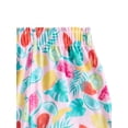 thumbnail image 3 of Wonder Nation Toddler Girl's Ribbed Print Tee and Shorts, 2-Piece Pajama Set, Sizes 12M-5T, 3 of 3