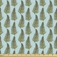 thumbnail image 1 of Fern Fabric by the Yard Upholstery, Pastel Composition with Curved Abstract Herbs Nature Arrangement Foliage, Decorative Fabric for DIY and Home Accents, 5 Yards, Yellow Green Pale Blue by Ambesonne, 1 of 4