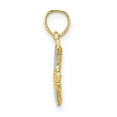 thumbnail image 2 of Auriga Fine Jewelry 14K Yellow Gold w/ Rhodium Boot Charm for Women (L - 15.2 mm, W - 15.4 mm), 2 of 6