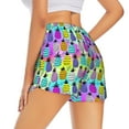 thumbnail image 3 of Goofa Graffiti Pineapples Printed Women 2 in 1 Running Shorts,Quick Dry Athletic Workout Shorts,High Waisted Athletic Shorts with Liner Pockets-X-Large, 3 of 9