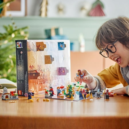 LEGO Marvel Avengers 2023 Advent Calendar 76267 Holiday Countdown Playset with Daily Collectible Surprises and 7 Super Hero Minifigures such as Doctor Strange, Captain America, Spider-Man and Iron Man