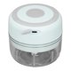 thumbnail image 5 of Mini picador de ajo, hoja de acero inoxidable, grado alimenticio, potencia fuerte, carga USB, triturador de ajo eléctrico, 100 ml (3,4 x 2 x 1,9 pulgadas) verde, 5 of 5