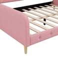 thumbnail image 4 of Euroco Upholstered Queen Size Daybed, Linen Sofa Bed, Pink, 4 of 10