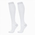 thumbnail image 2 of NOLDARES Compression Socks for Women Men, Breathable 15-20 mmHg Circulation for Flying, Running, Nurses, Pregnancy, 2 Pairs(R023-WH1), 2 of 4